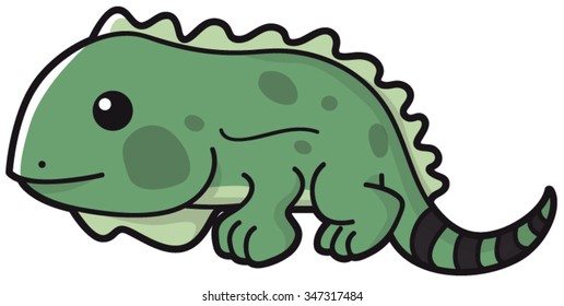 Illustration of cute iguana