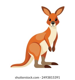 illustration of a Cute Kangaroo animal isolated