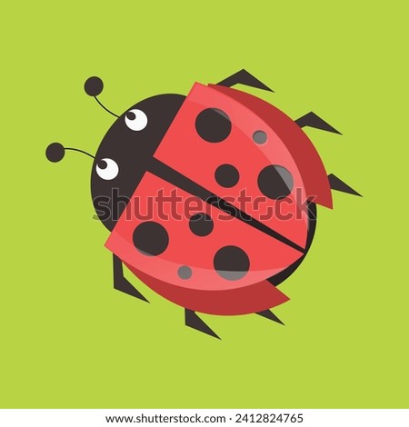 illustration of cute ladybug animal