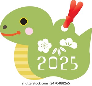 Illustration of a cute laughing snake clay bell