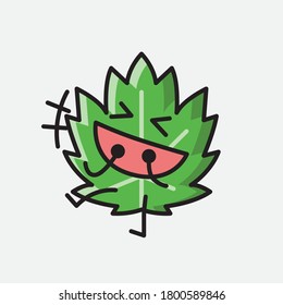 An illustration of Cute Leaf Mascot Vector Character