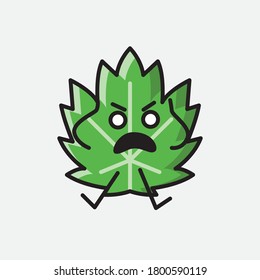 An illustration of Cute Leaf Mascot Vector Character
