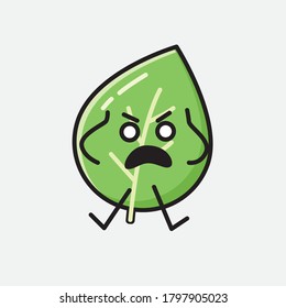 Ilustración de un carácter vectorial de hoja corta