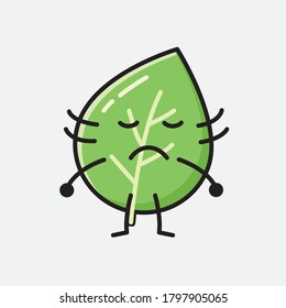 An illustration of Cute Leaf Vector Character