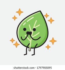 An illustration of Cute Leaf Vector Character