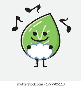 Ilustración de un carácter vectorial de hoja corta