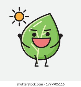 Ilustración de un carácter vectorial de hoja corta