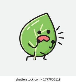 An illustration of Cute Leaf Vector Character