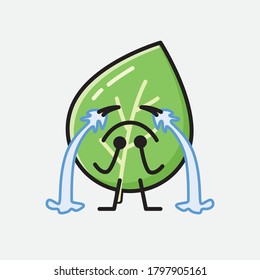 An illustration of Cute Leaf Vector Character