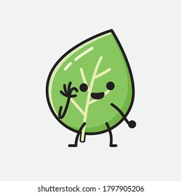 Ilustración de un carácter vectorial de hoja corta