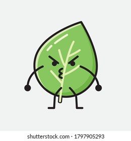 Ilustración de un carácter vectorial de hoja corta