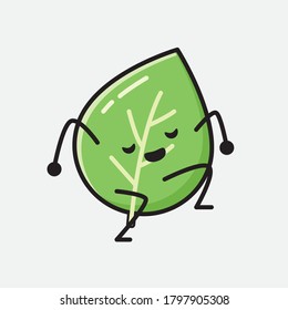 An illustration of Cute Leaf Vector Character