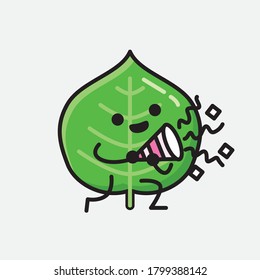 An illustration of Cute Leaf Vector Character