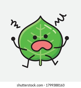 Ilustración de un carácter vectorial de hoja corta