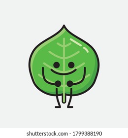 An illustration of Cute Leaf Vector Character