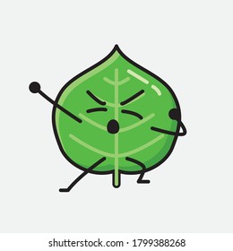 An illustration of Cute Leaf Vector Character