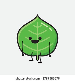 An illustration of Cute Leaf Vector Character