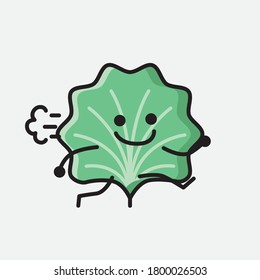 An illustration of Cute Leaf Vector Character