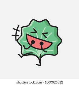 Ilustración de un carácter vectorial de hoja corta