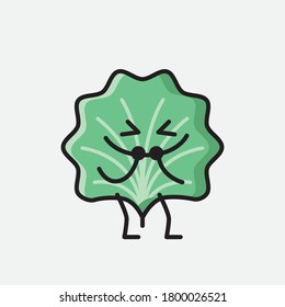 An illustration of Cute Leaf Vector Character