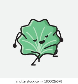 An illustration of Cute Leaf Vector Character