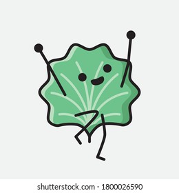 An illustration of Cute Leaf Vector Character