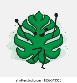 An illustration of Cute Leaf Vector Character