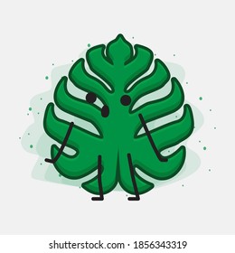 An illustration of Cute Leaf Vector Character