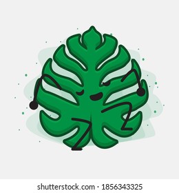 An illustration of Cute Leaf Vector Character