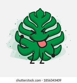 An illustration of Cute Leaf Vector Character