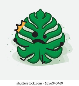 An illustration of Cute Leaf Vector Character