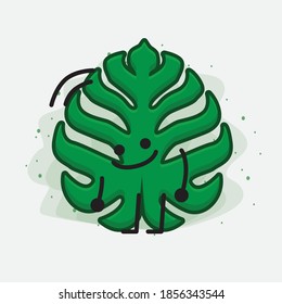 Ilustración de un carácter vectorial de hoja corta