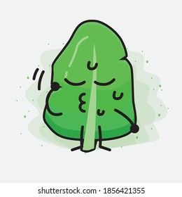 An illustration of Cute Leaf Vector Character