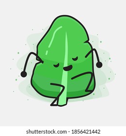 Ilustración de un carácter vectorial de hoja corta