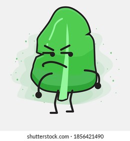 An illustration of Cute Leaf Vector Character