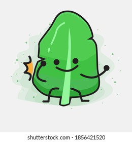 Ilustración de un carácter vectorial de hoja corta