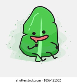Ilustración de un carácter vectorial de hoja corta