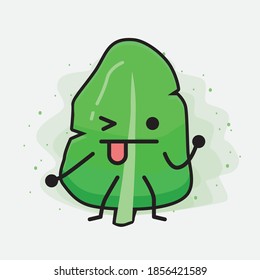Ilustración de un carácter vectorial de hoja corta