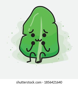 An illustration of Cute Leaf Vector Character