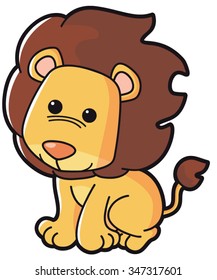 Illustration of cute lion