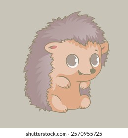 illustration of a cute little hedgehog