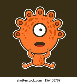 An illustration of cute little monster
