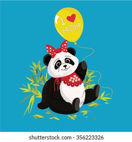 Illustration of cute little Panda. EPS 8