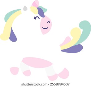 illustration of cute little unicorn.