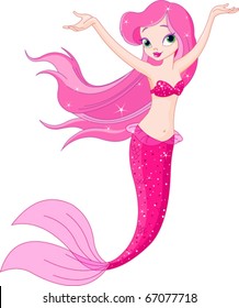 Cartoon Mermaid Gorsel Stok Fotograf Ve Vektorleri Shutterstock