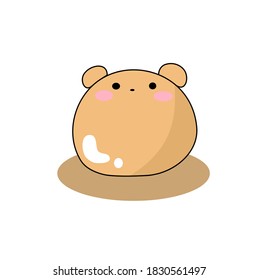 Illustration of cute mochi bear