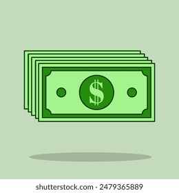 illustration cute money good for sticker, vector design.