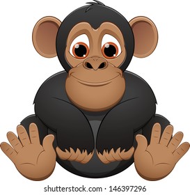 Illustration of cute monkey