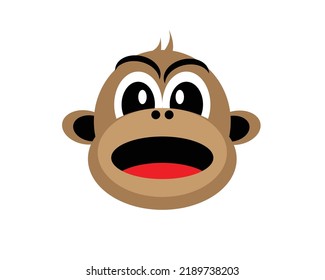 Ilustración de un mono lindo que puede ser usado como un icono de producto, imprimible y más
