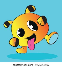 illustration of cute monster vector graphic perfect for images of children's t-shirts, children's story books etc.